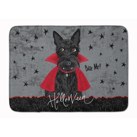 Carolines Treasures Halloween Vampire Scottie Machine Washable Memory Foam Mat VHA3037RUG